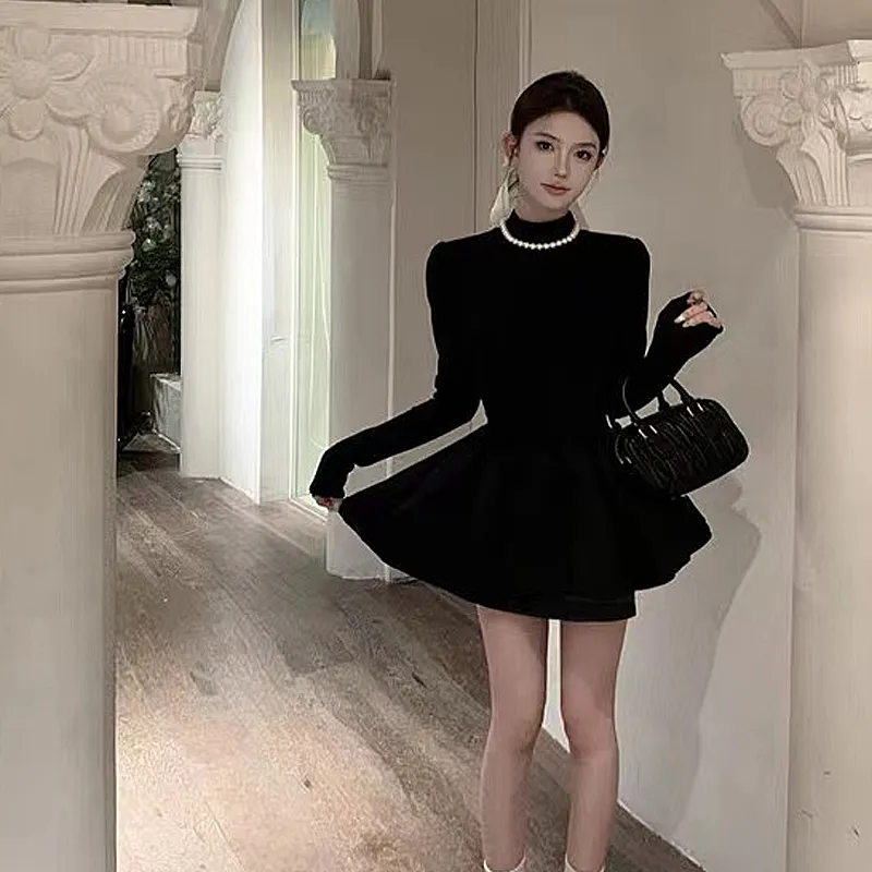 JOSR Long Sleeved Dresses Women's Black-5