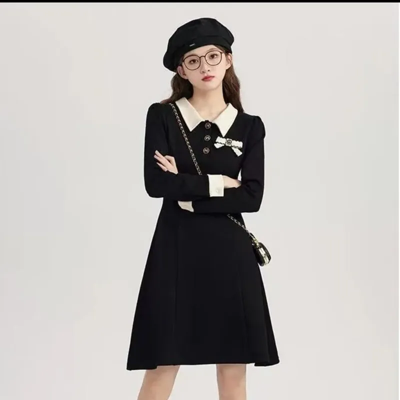 JOSR Long Sleeved Dress Women's Black-3