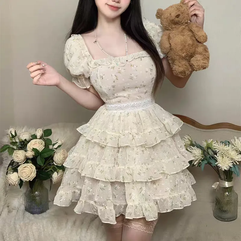 JOSR Short Sleeved Dresses Women's Floral-5