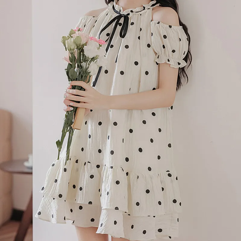 JOSR Short Sleeved Dresses Women's Polka Dot-3