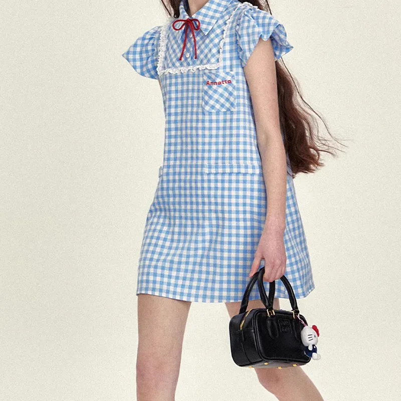 JOSR Short Sleeved Dresses Women's Blue-3