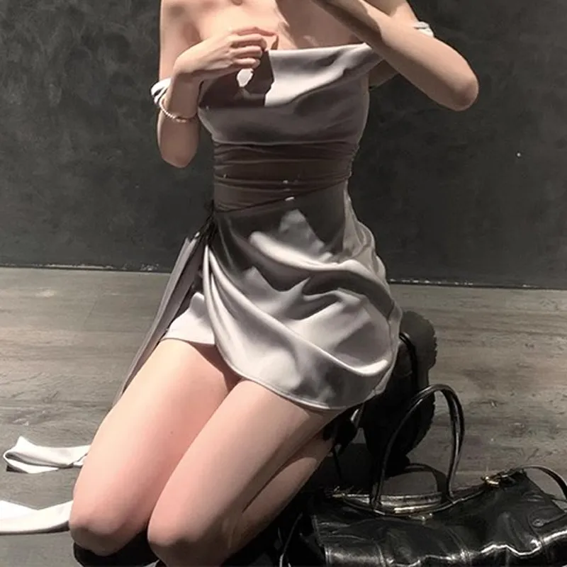 JOSR Slip Dresses Women's Silver-2