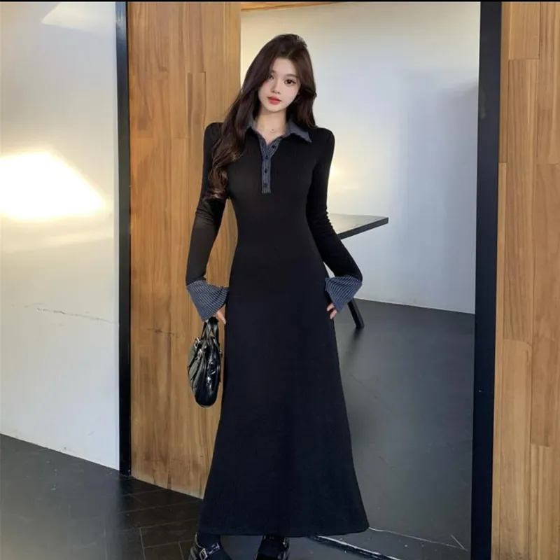 JOSR Long Sleeved Dress Women's Black-2