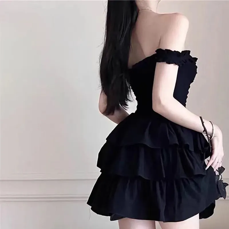 JOSR Slip Dresses Women's Black-3