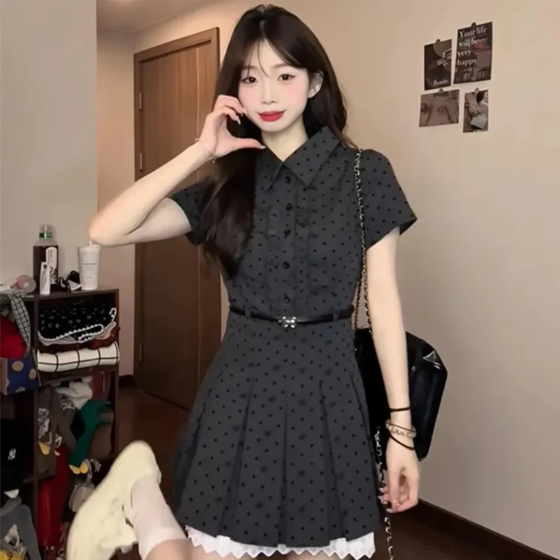 JOSR Short Sleeved Dress Women's Gray-2