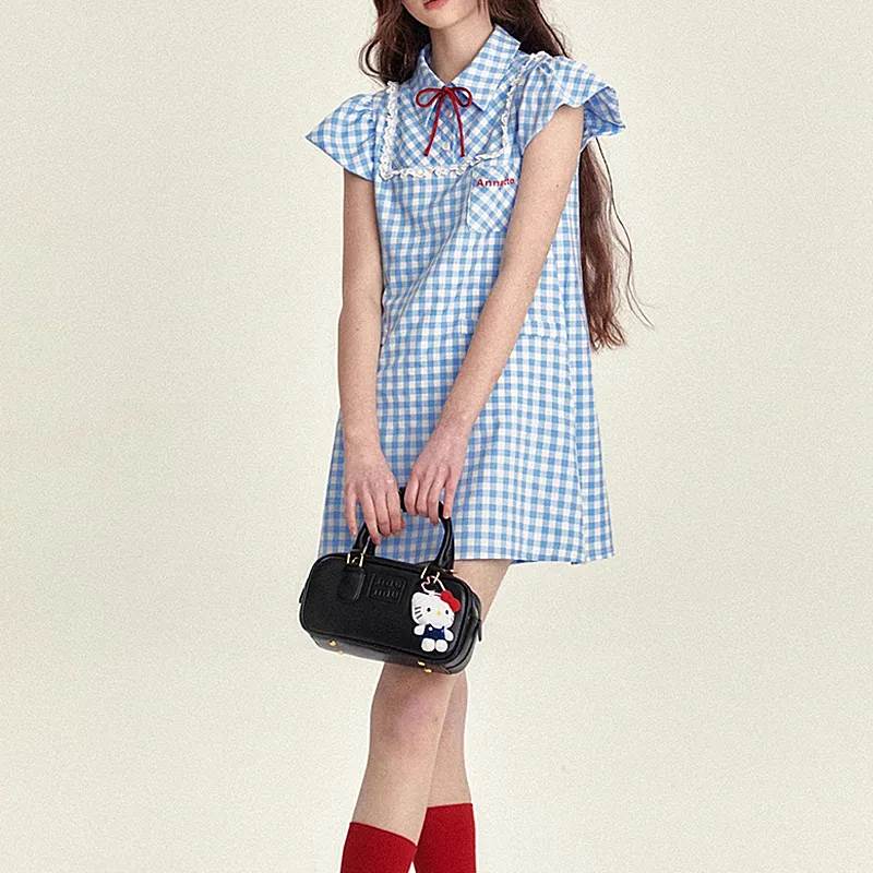 JOSR Short Sleeved Dresses Women's Blue-2