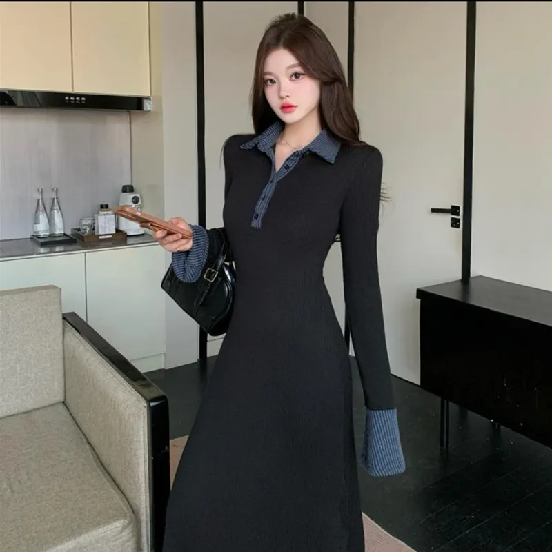 JOSR Long Sleeved Dress Women's Black-3