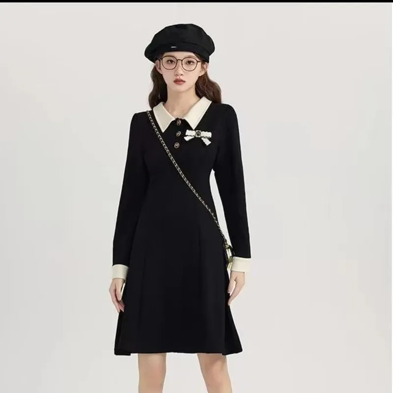 JOSR Long Sleeved Dress Women's Black-4