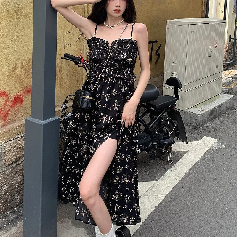 JOSR Slip Dresses Women's Black-2