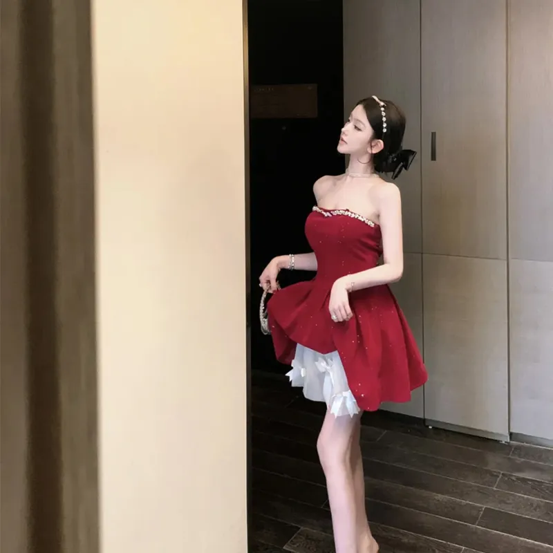 JOSR Sleeveless Dress Women's Red-2
