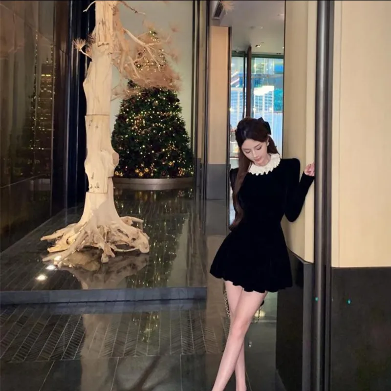 JOSR Long Sleeved Dress Women's Black-5