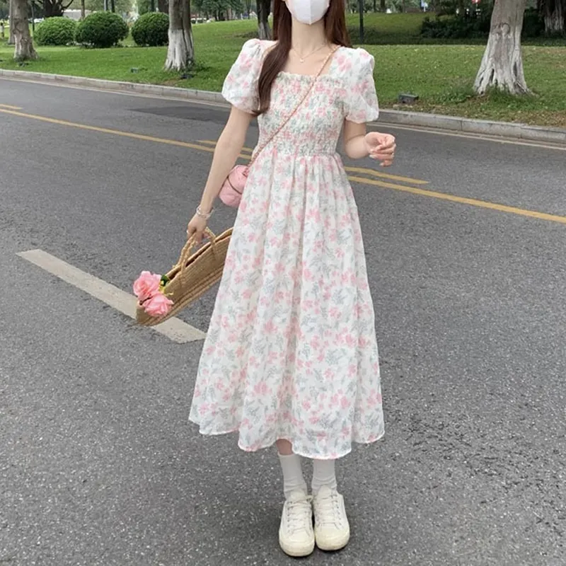 JOSR Short Sleeved Dresses Women's Floral-2