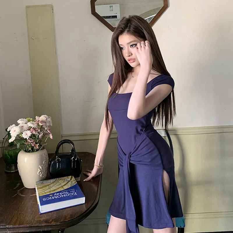 JOSR Short Sleeved Dress Women's Dark Blue-5