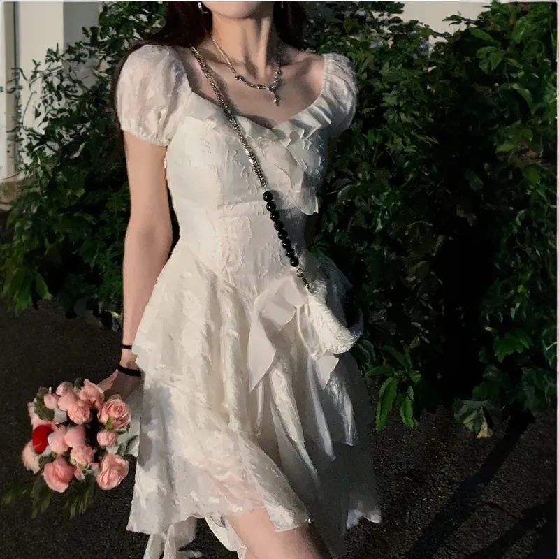 JOSR Short Sleeved Dress Women's White-2
