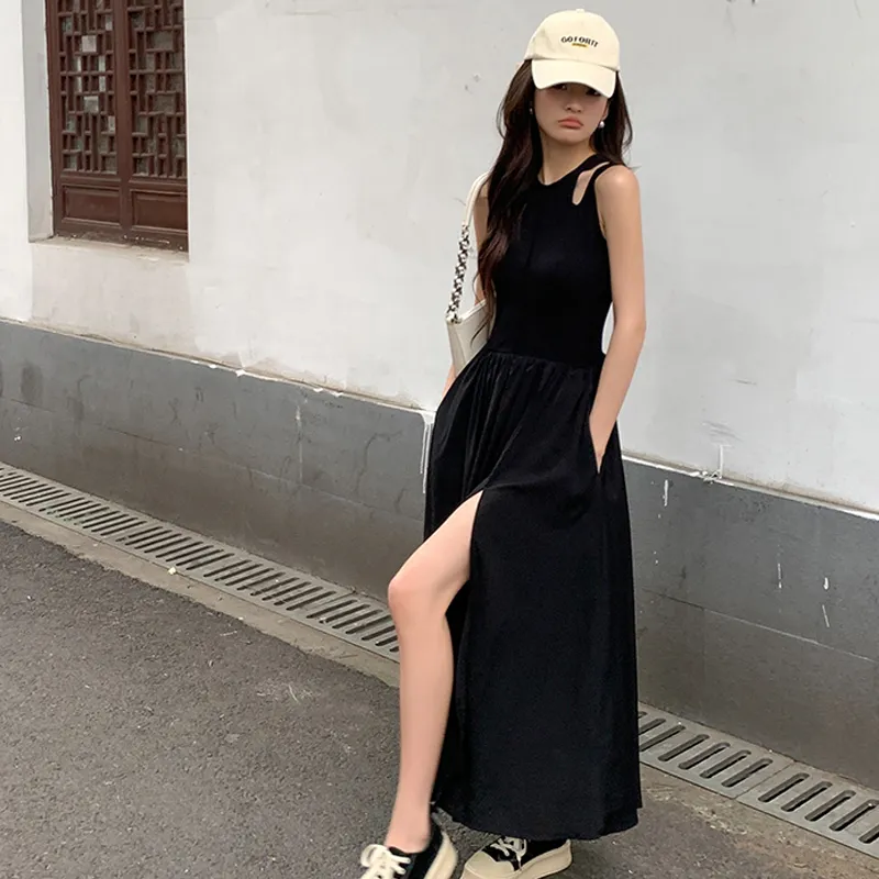 JOSR Sleeveless Dresses Women's Black-2
