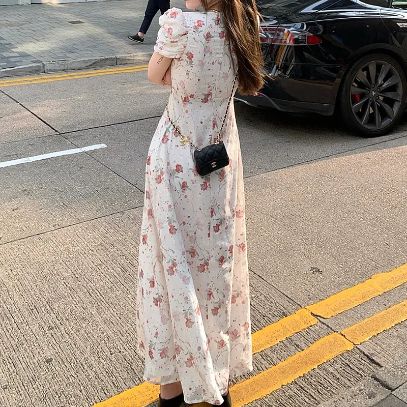 JOSR Short Sleeved Dresses Women's Floral-4
