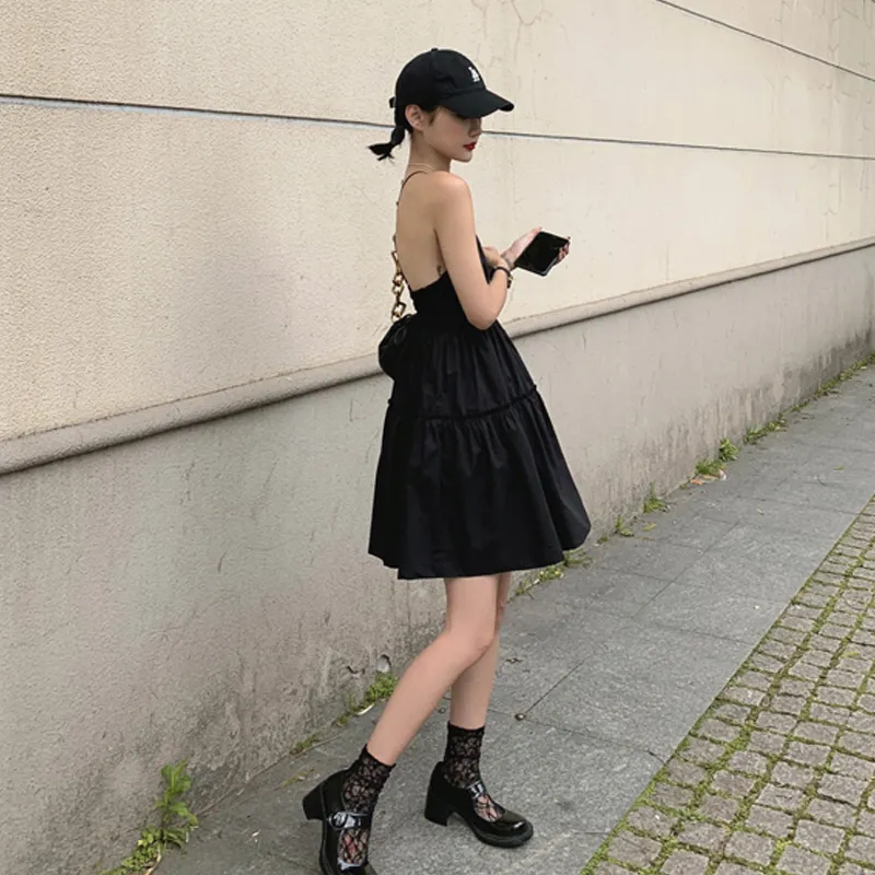 JOSR Slip Dresses Women's Black-5