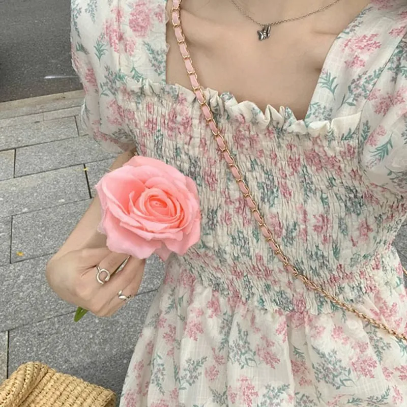 JOSR Short Sleeved Dresses Women's Floral-3