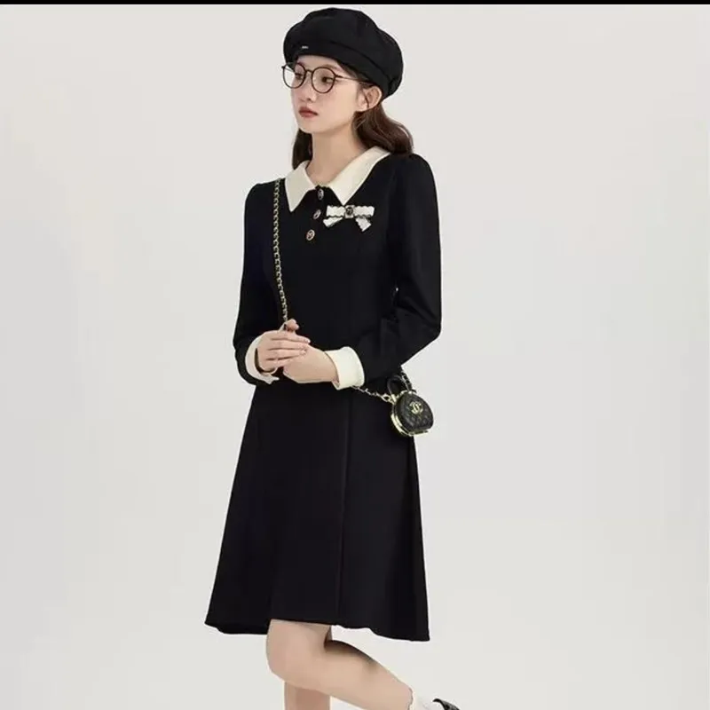 JOSR Long Sleeved Dress Women's Black-5