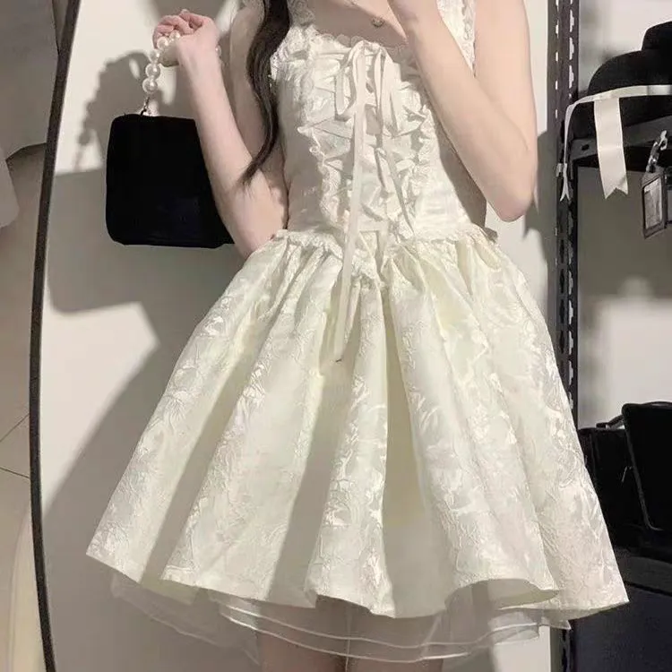 KUNZHUDAXIANG Slip Dress Women's White-5