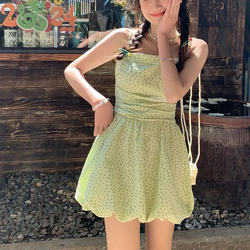 JOSR Slip Dresses Women's Green-2