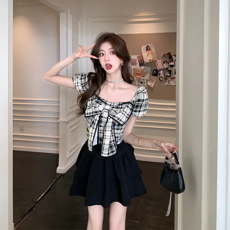 KUNZHUDAXIANG Skirt Set Women's-5
