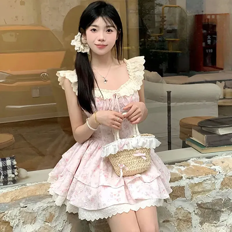 JOSR Short Sleeved Dress Women's Pink-4