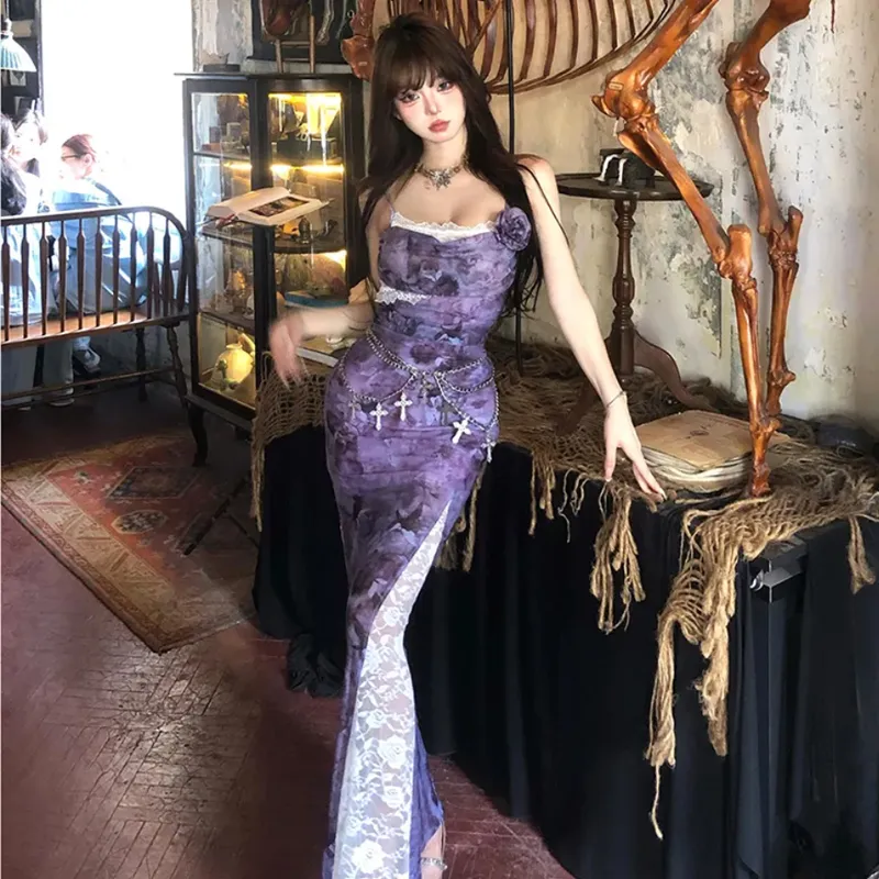 JOSR Slip Dresses Women's Purple-1