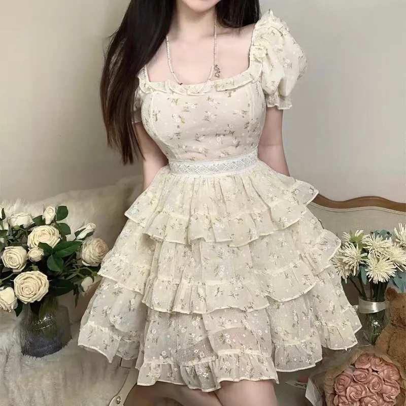 JOSR Short Sleeved Dresses Women's Floral-4