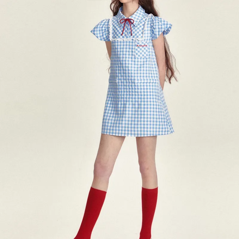 JOSR Short Sleeved Dresses Women's Blue-5