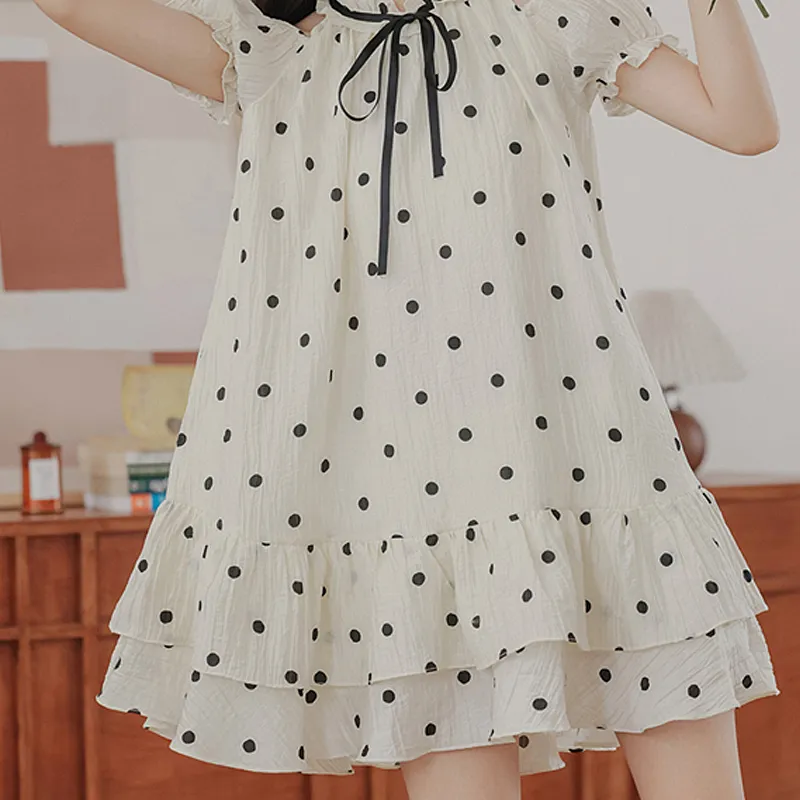 JOSR Short Sleeved Dresses Women's Polka Dot-4