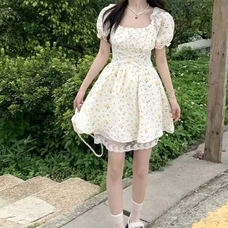 JOSR Short Sleeved Dresses Women's Floral-3