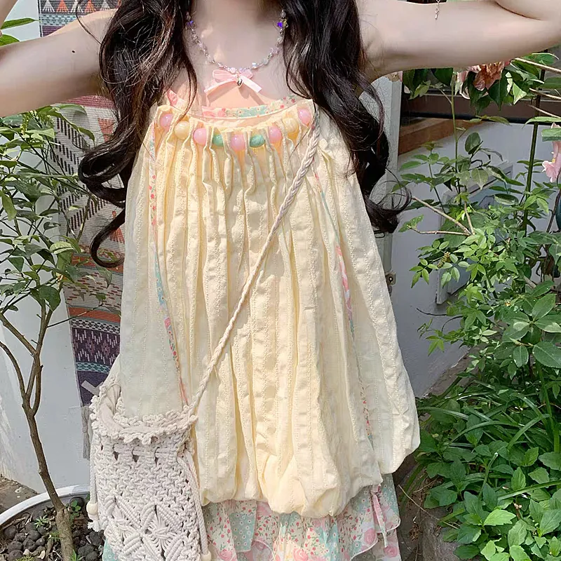 JOSR Slip Dresses Women's Yellow-3