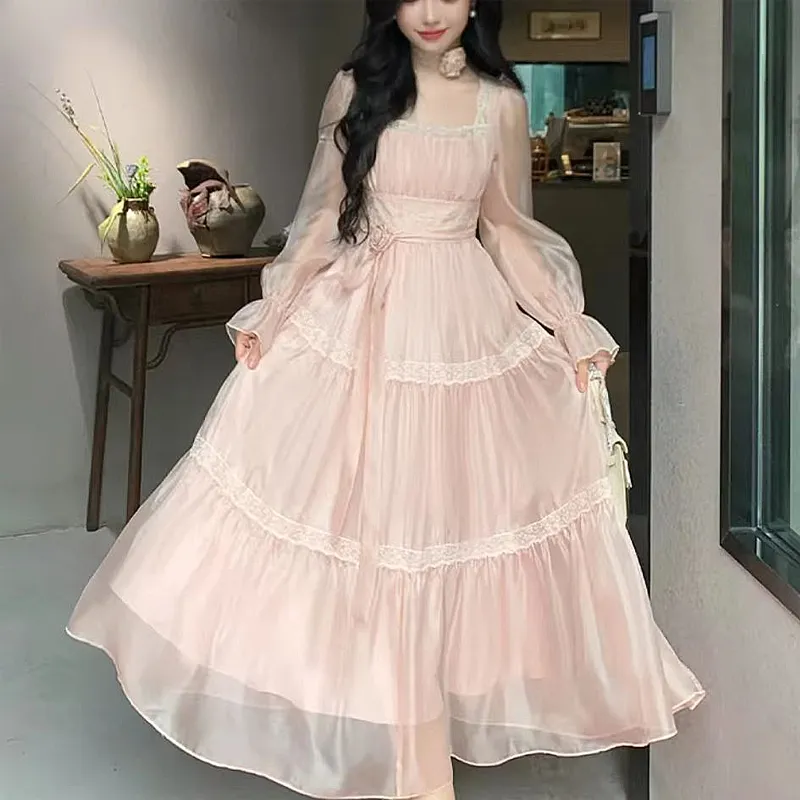 JOSR Long Sleeved Dresses Women's Pink-2