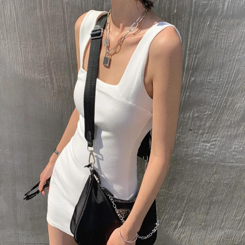 JOSR Slip Dresses Women's White-5