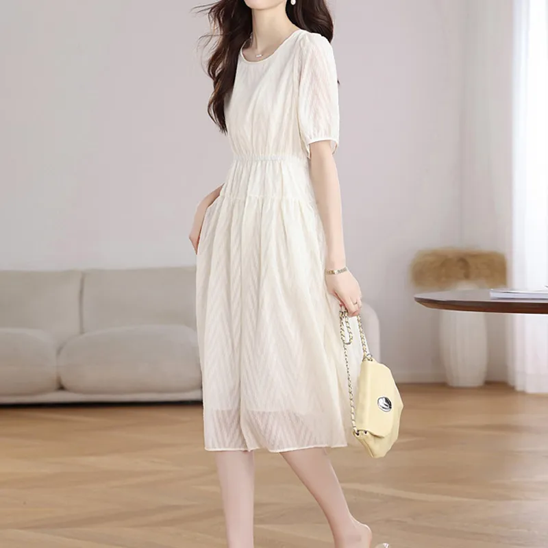 JOSR Short Sleeved Dress Women's Apricot-5