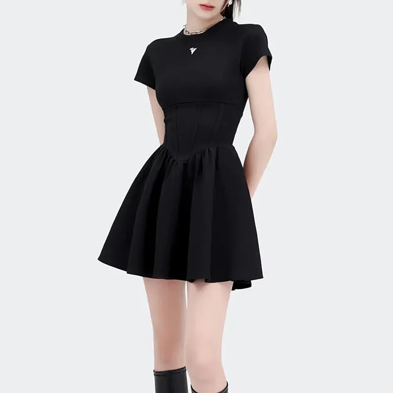 JOSR Short Sleeved Dresses Women's Black-3