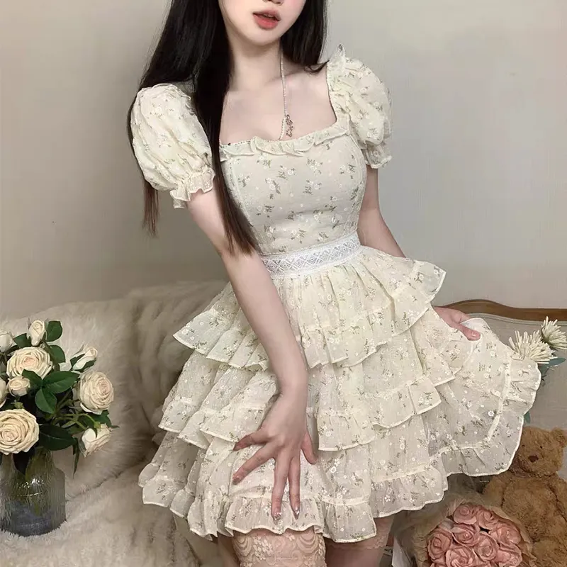 JOSR Short Sleeved Dresses Women's Floral-2