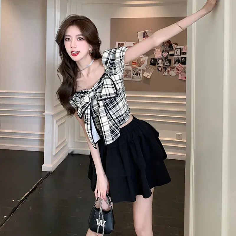 KUNZHUDAXIANG Skirt Set Women's-4