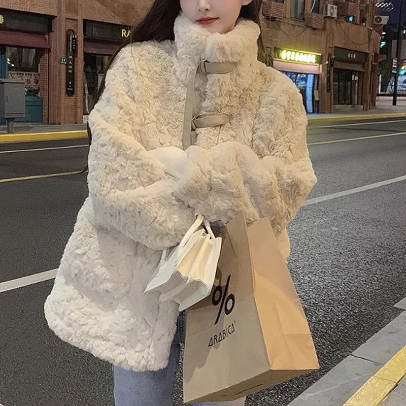 JOSR Velvet feel Coat Women's Apricot-2
