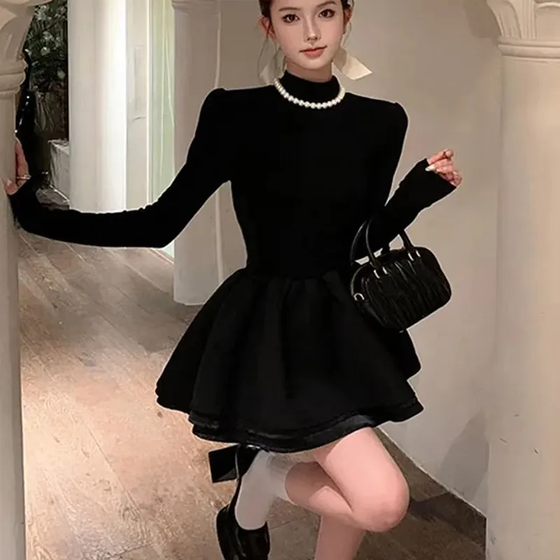 JOSR Long Sleeved Dresses Women's Black-2