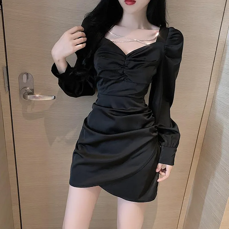 JOSR Long Sleeved Dresses Women's Black-2
