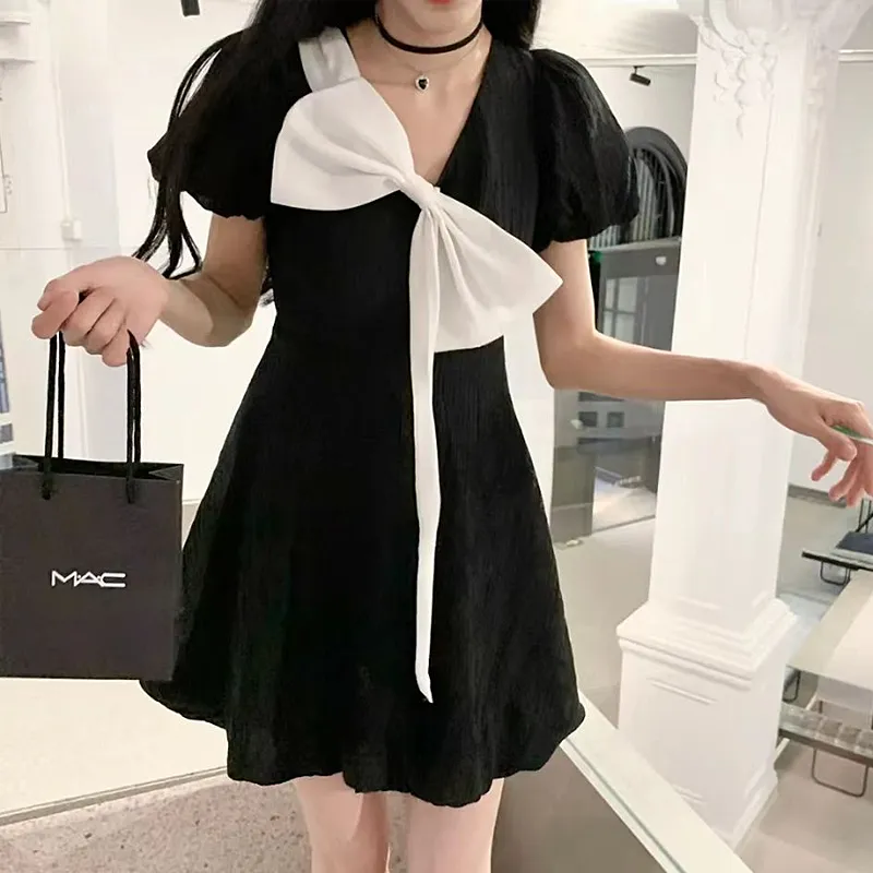 JOSR Short Sleeved Dresses Women's Black-2