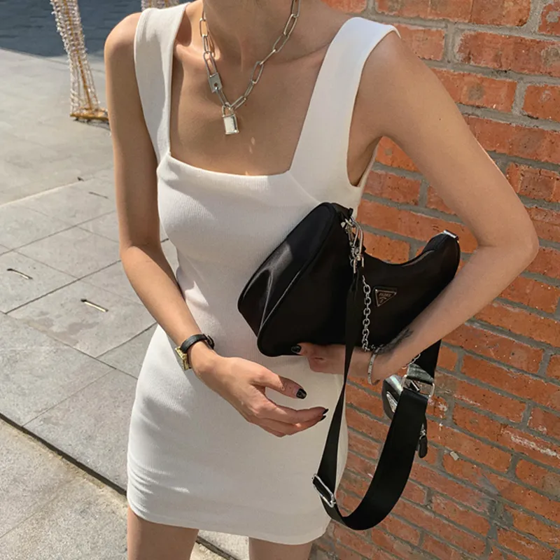 JOSR Slip Dresses Women's White-2