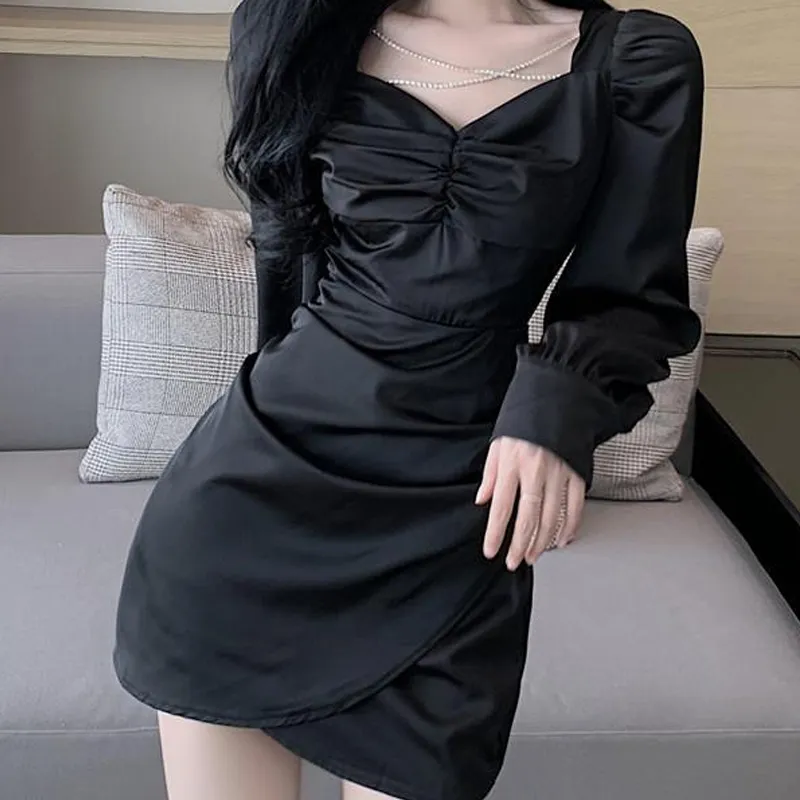 JOSR Long Sleeved Dresses Women's Black-3