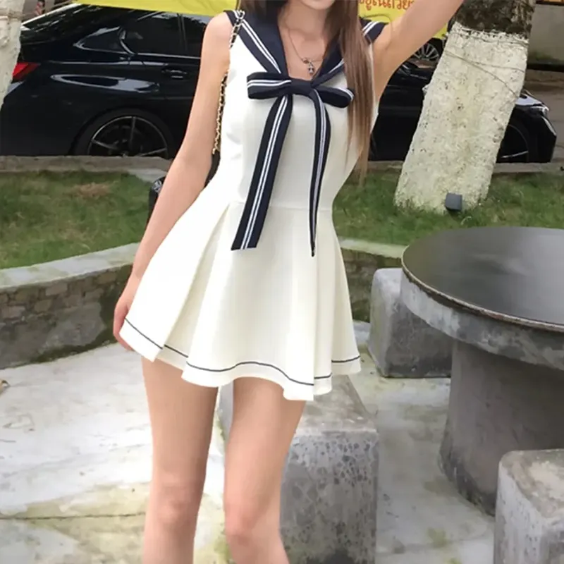 JOSR Sleeveless Dress Women's White-4