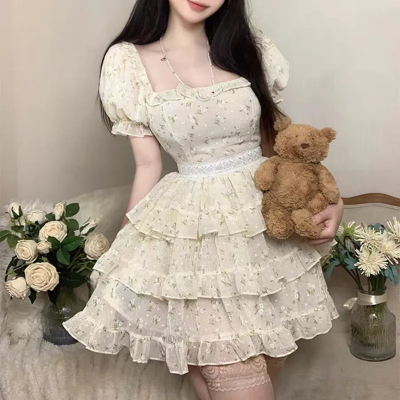 JOSR Short Sleeved Dresses Women's Floral-3