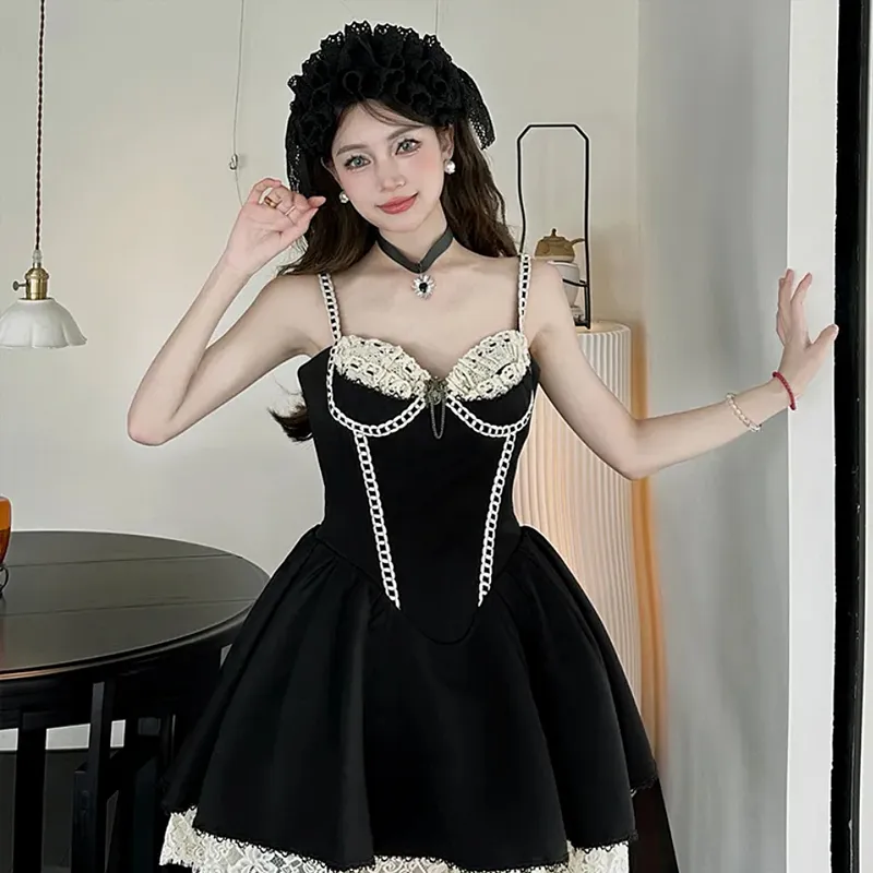 JOSR Slip Dresses Women's Black-5