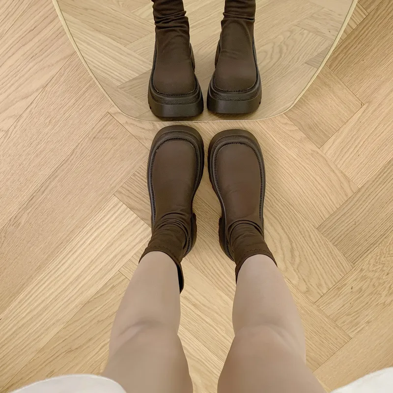LXVB Slouch Boots Ankle Boots 6.5cm Women's-16
