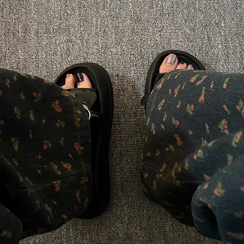 LXVB Rubber Sole Slip Resistant Slide Slippers Women's-1